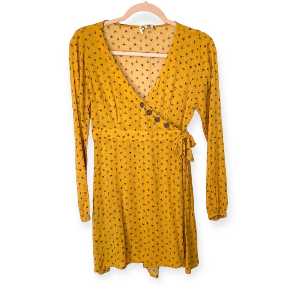 Yellow Fall Mini Dress